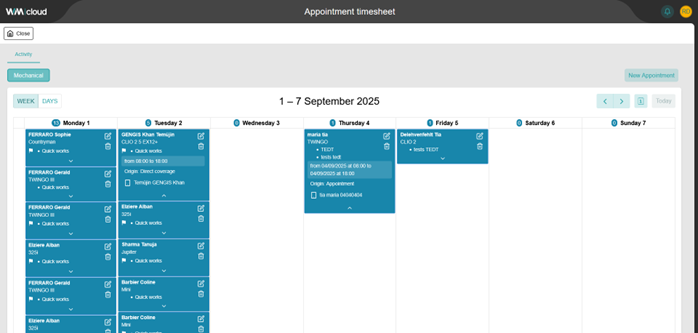 Logiciel Planning Garage