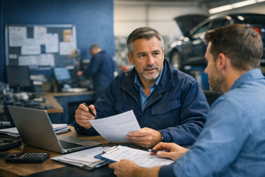 gérer impayés garage automobile