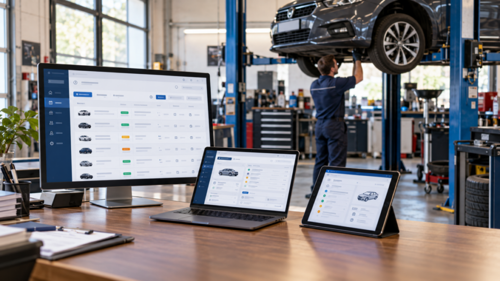 Logiciel de gestion de garage sur ordinateur, portable et tablette : choisir entre local et full web.